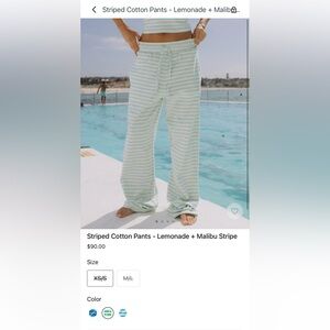 Daily Drills Striped Pants in Lemonade and Malibu